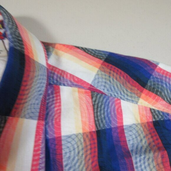 Robert Graham mens funky colorful classic fit Psychedelic flip button XL EUC - Picture 8 of 8